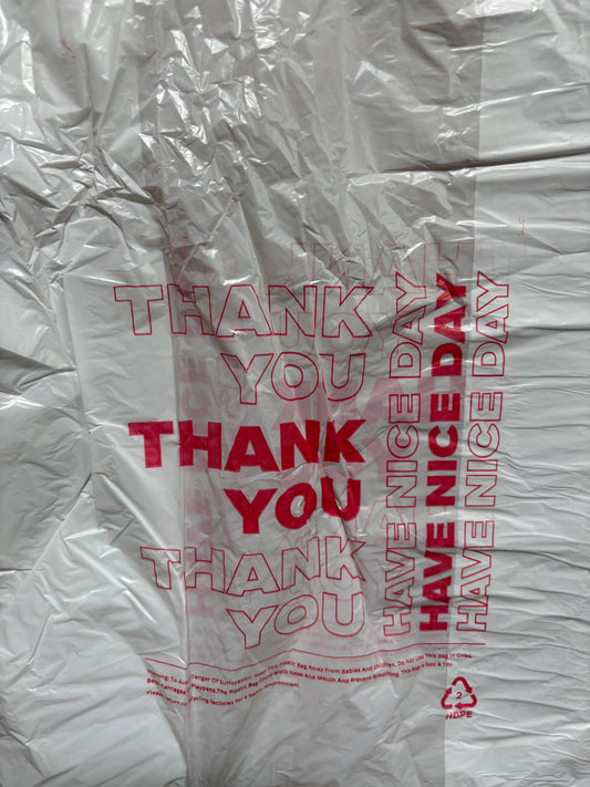 1/6 Thank you bags extra heavy