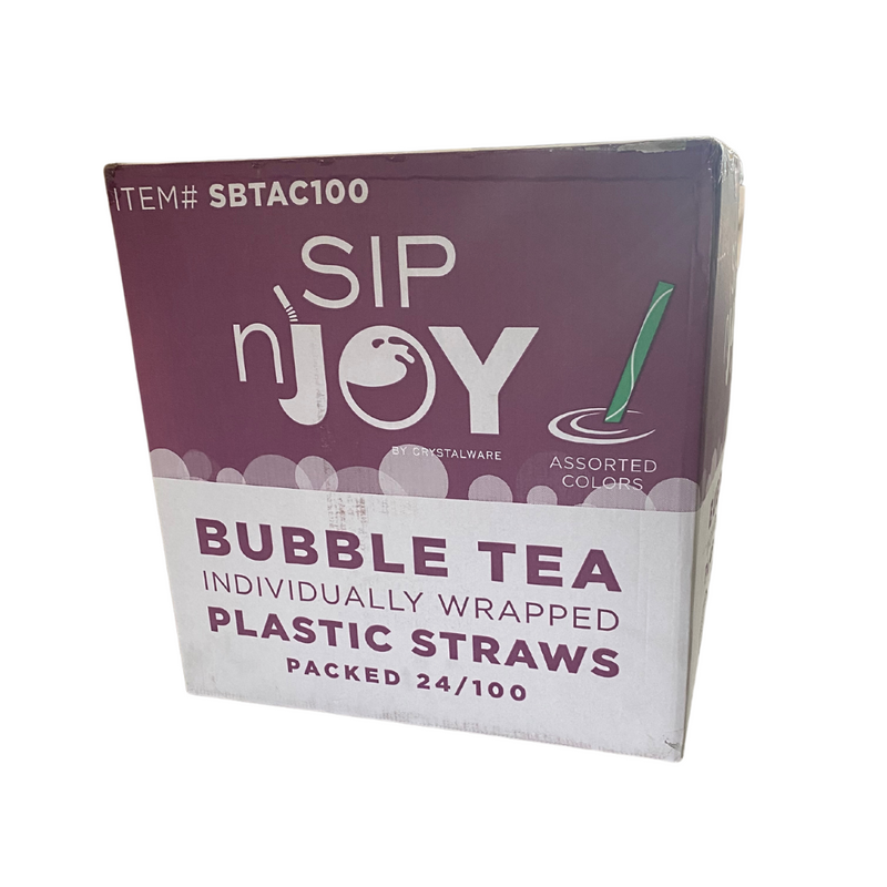 Wraped Bubble tea straws
