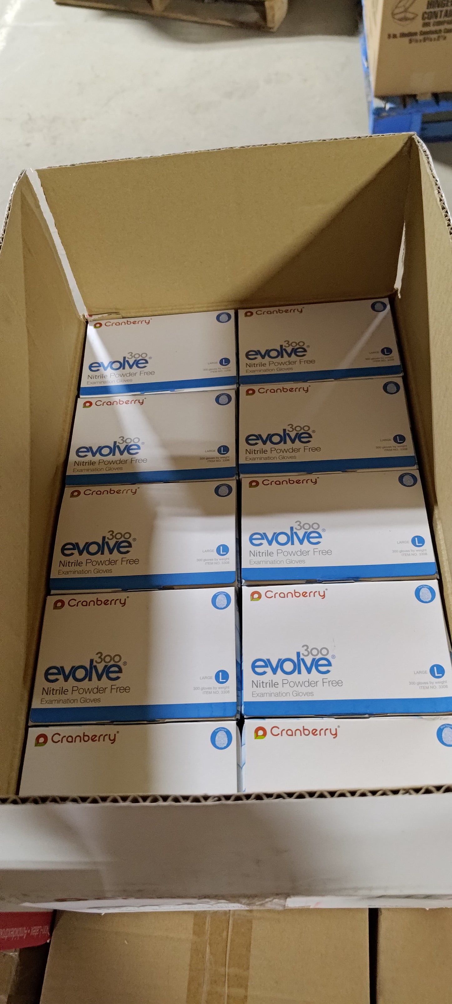 Nitrile blue gloves