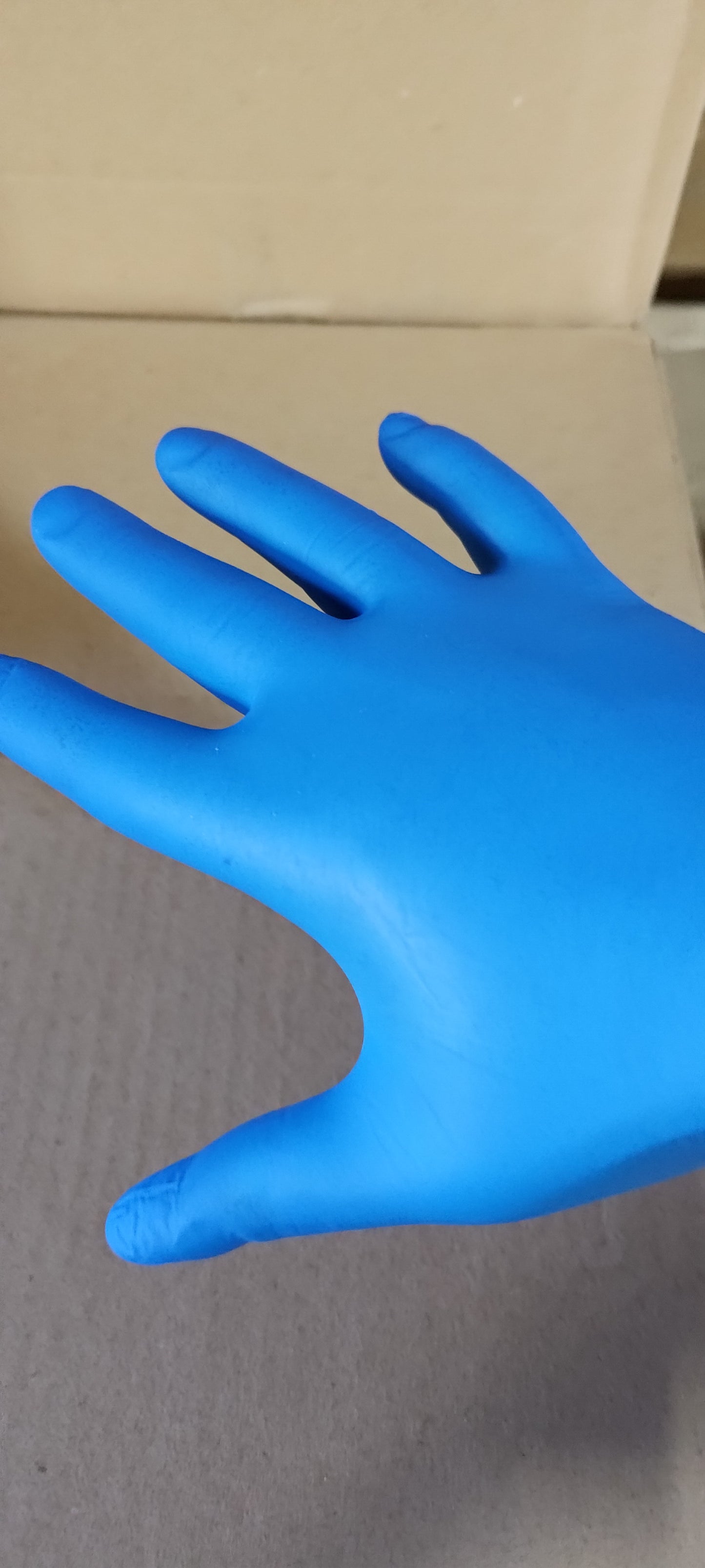 Nitrile blue gloves