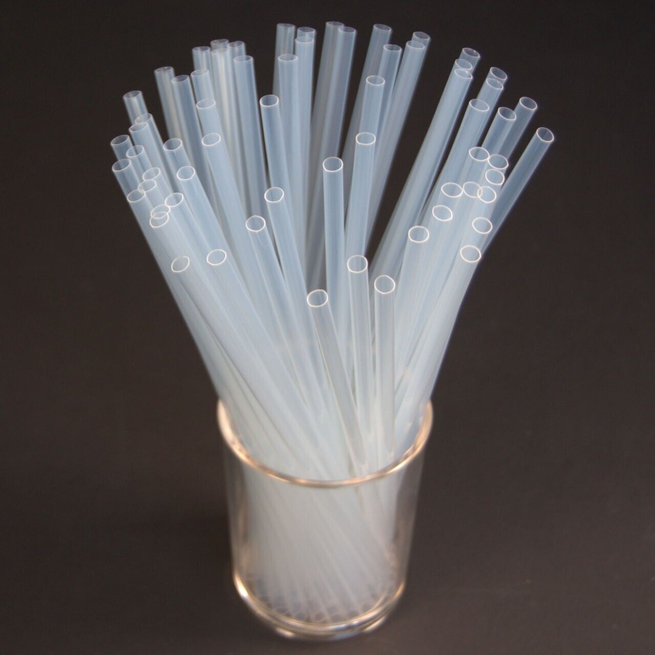 Clear straws 7 1/4 wraped